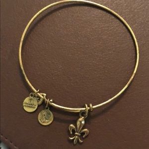 Alex and Ani fleur de lis bangle bracelet
